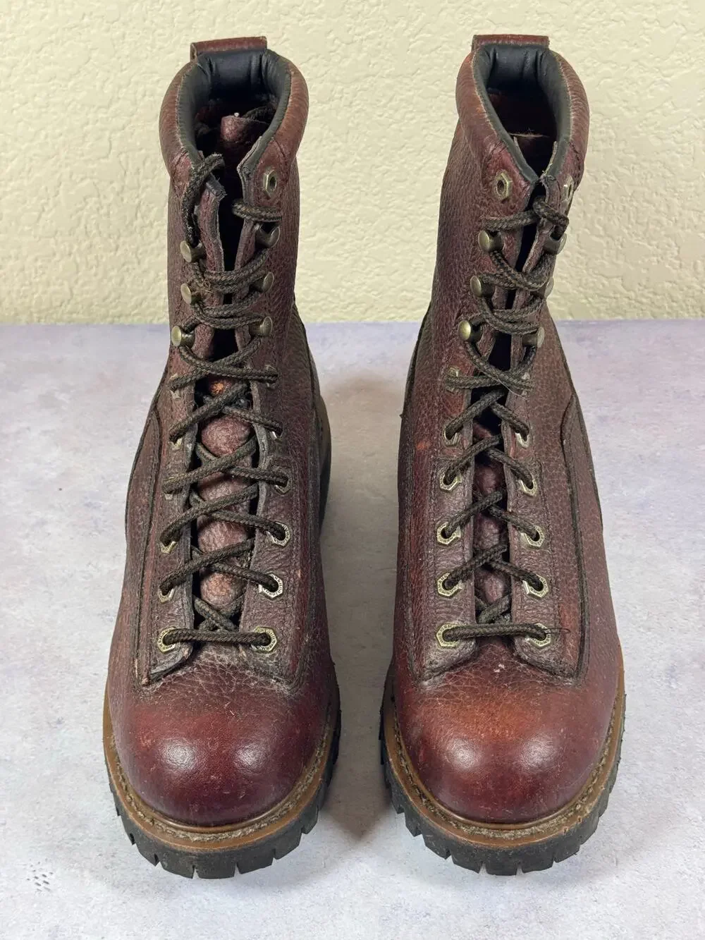 Herman Survivor Brawny Men's 7 XW Extra Wide Brown Leather Work Boots Read Desc